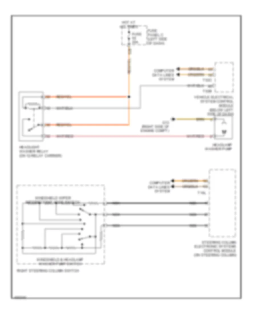 схема шайбы фары для Volkswagen Jetta TDI 2013
