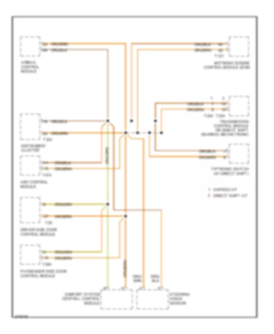 High Low Bus Wiring Diagram Except Convertible for Volkswagen New Beetle 2007