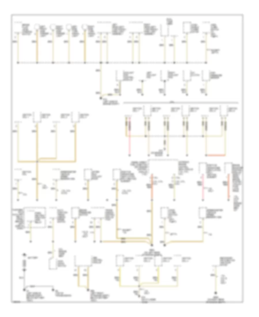 Ground Distribution Wiring Diagram 1 of 3 for Volkswagen Golf GL 2003