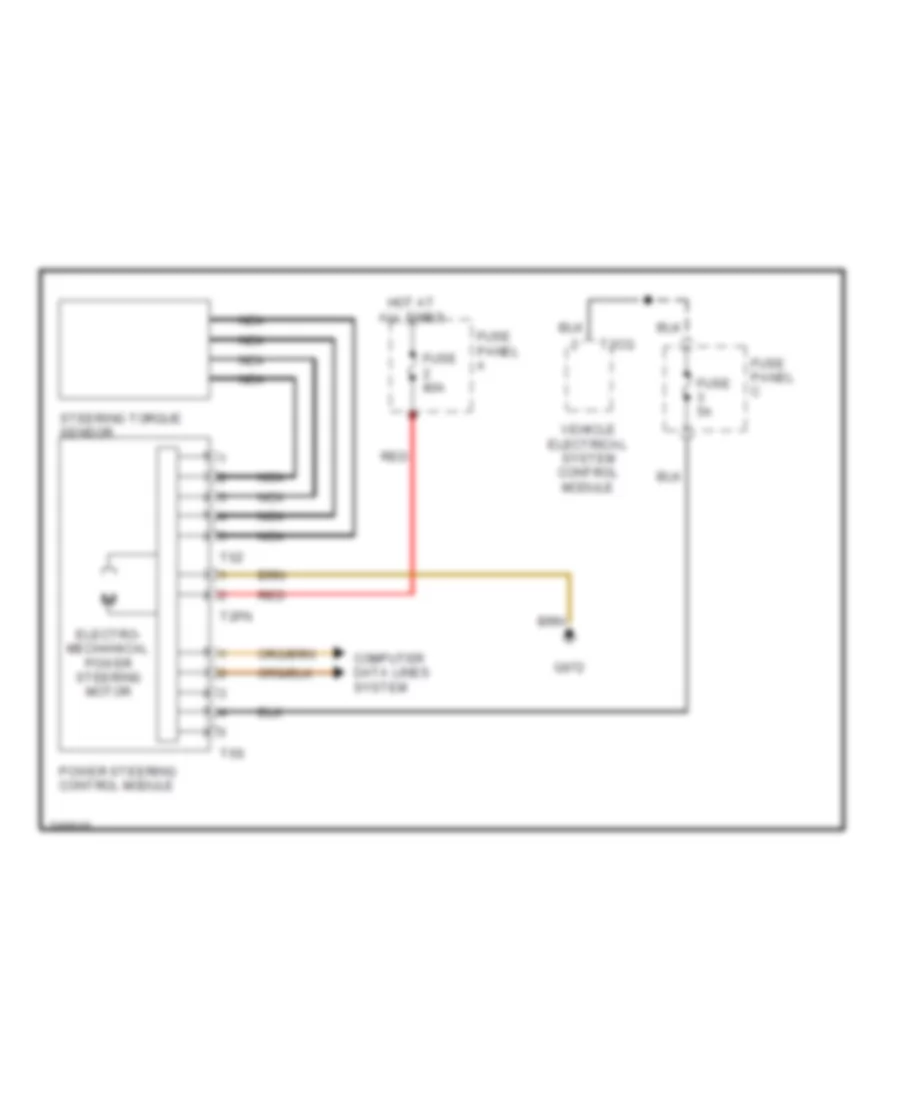 Electronic Power Steering Wiring Diagram for Volkswagen Passat 2 0T 2007