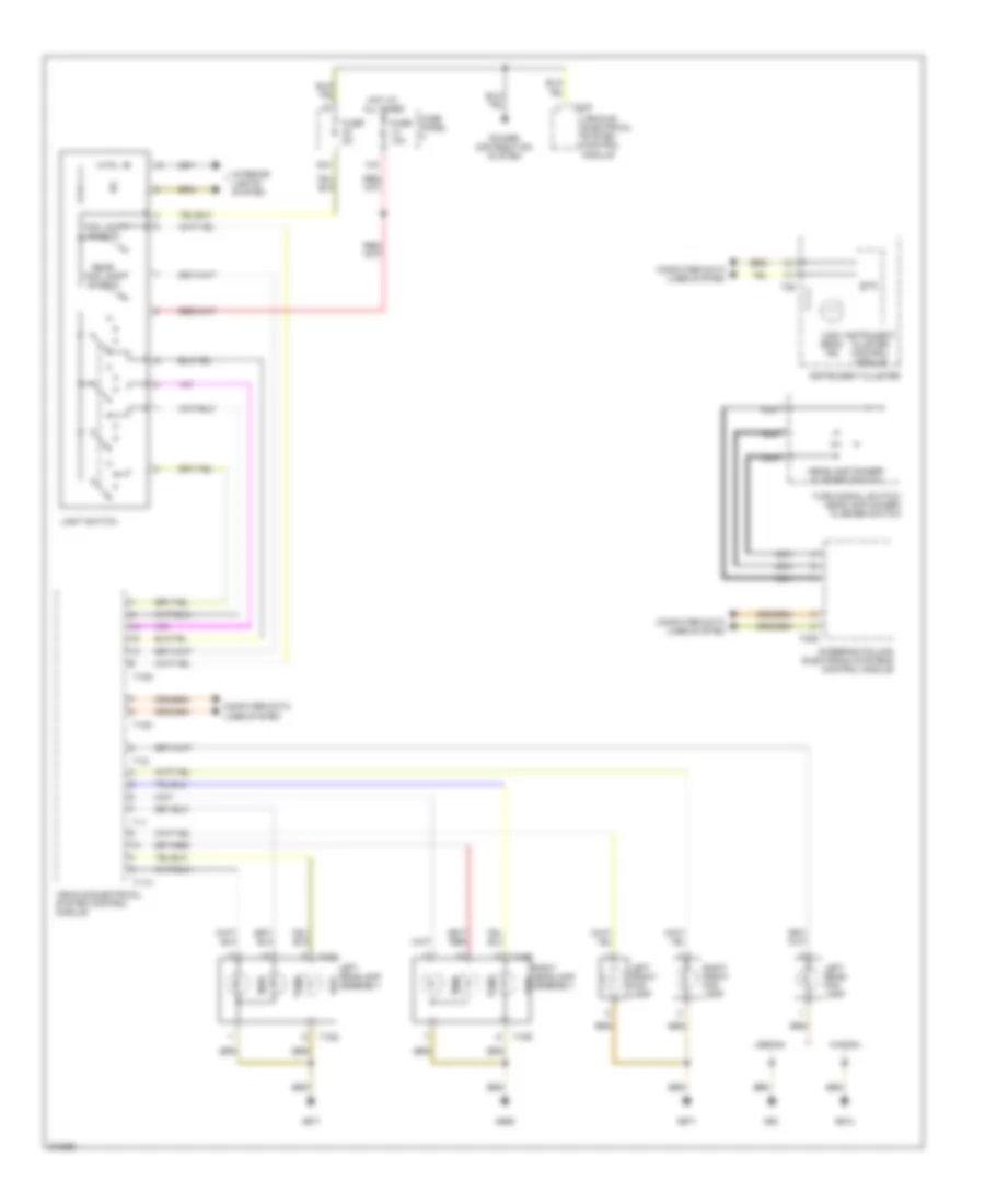 Headlights Wiring Diagram, without High Intensity Gas Discharge Headlights for Volkswagen Passat 2.0T 2007