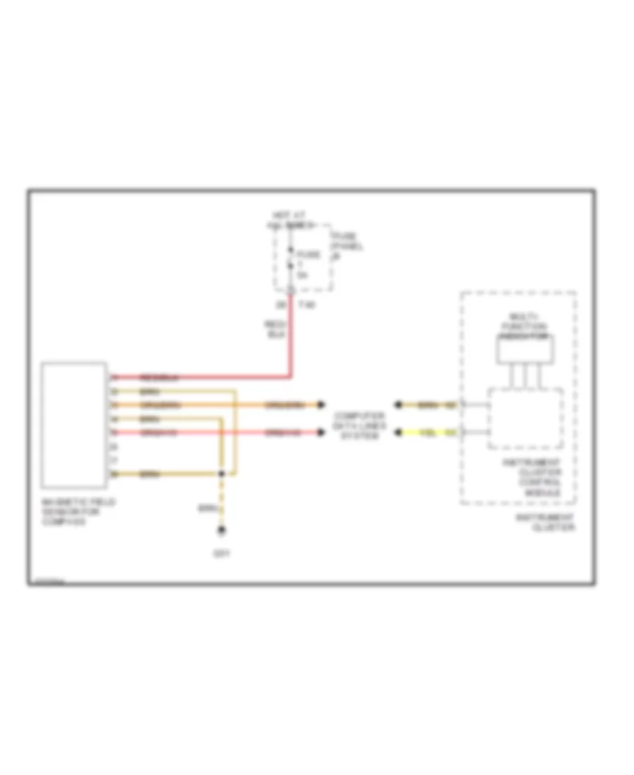 Electronic Compass Wiring Diagram for Volkswagen Passat 2 0T 2007