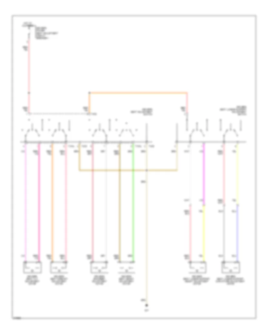 Driver Power Seat Wiring Diagram, Late Production for Volkswagen Passat 2.0T 2007