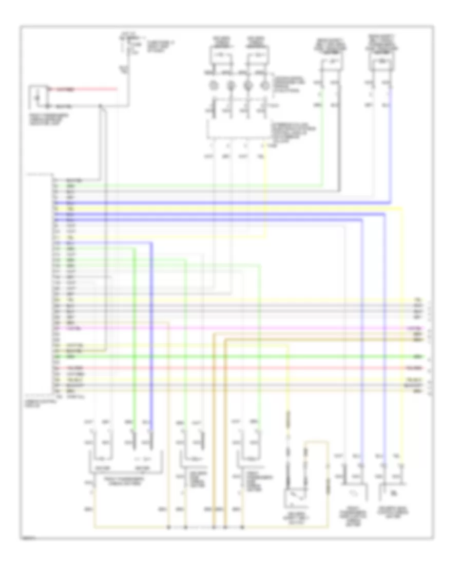 Supplemental Restraints Wiring Diagram, without Rear Side Air Bag (1 of 2) for Volkswagen Passat 3.6 2007