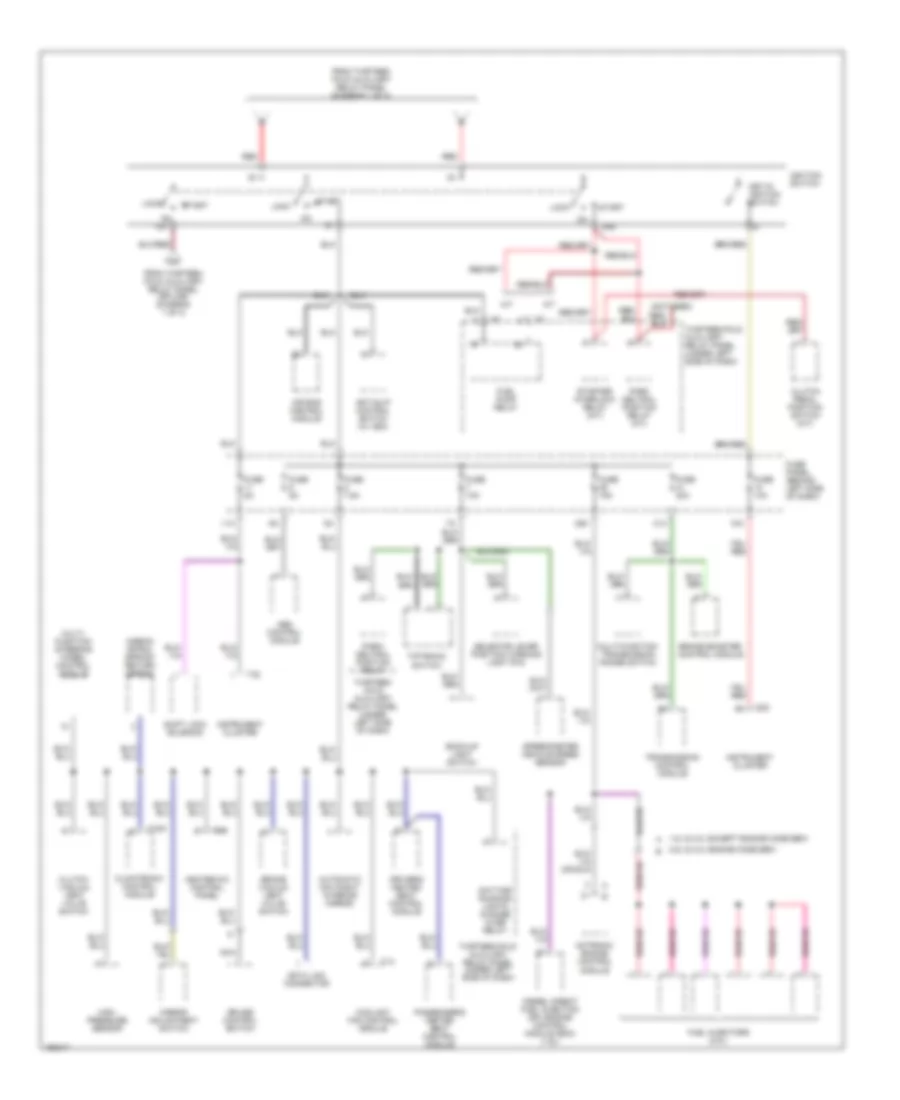 Power Distribution Wiring Diagram 2 of 3 for Volkswagen GTI 2003
