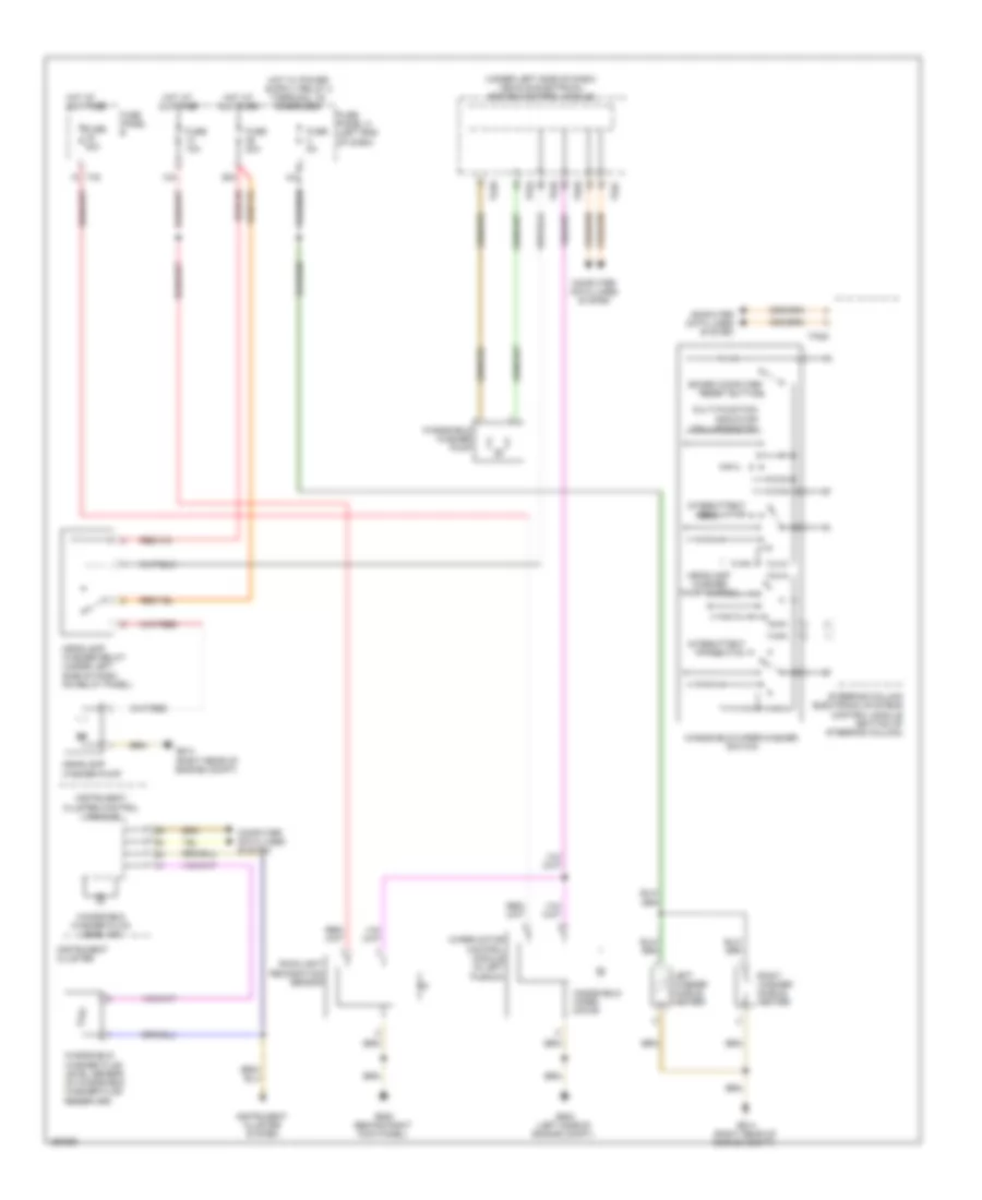 Электросхема стеклоочистителя, дворников и омывателя для Volkswagen Eos Komfort 2011