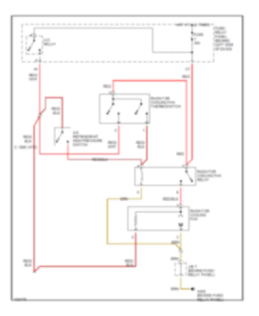 Cooling Fan Wiring Diagram with A C for Volkswagen Cabriolet Etienne Aigner 1991