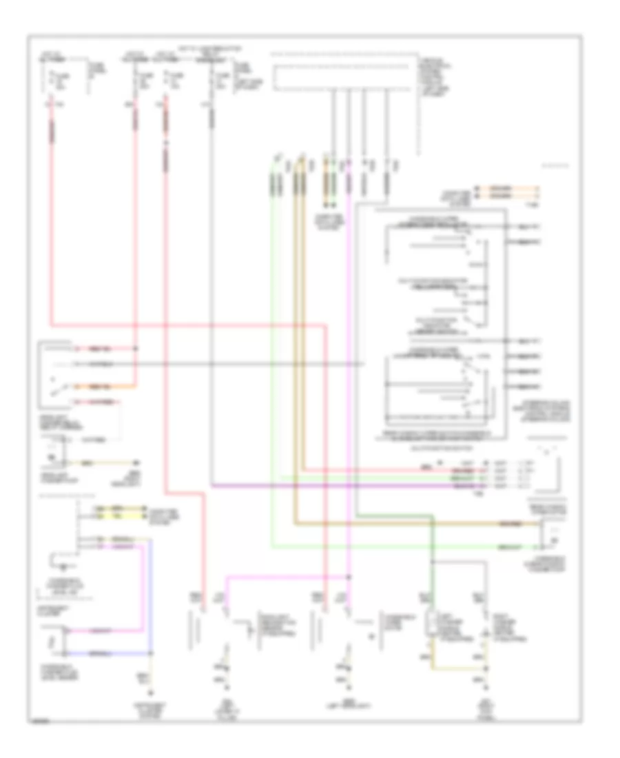 Электросхема стеклоочистителя, дворников и омывателя для Volkswagen Golf 2011