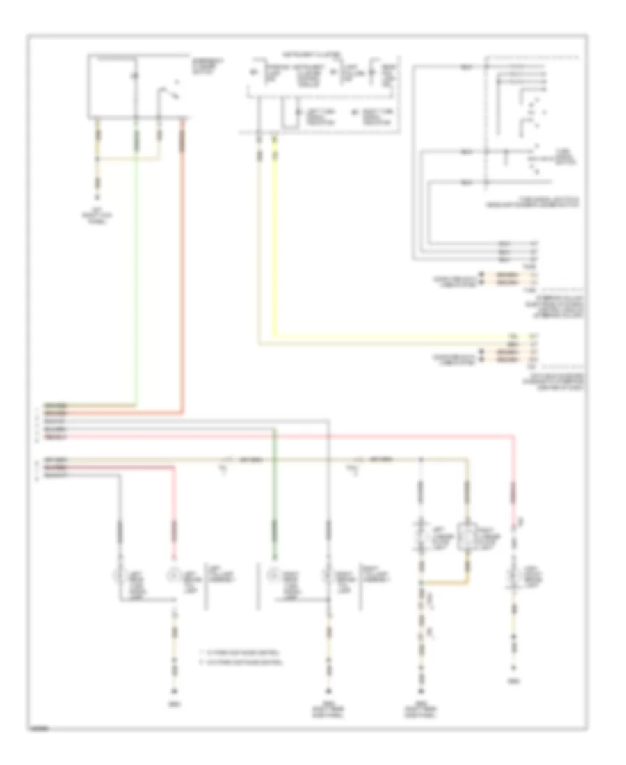 Exterior Lamps Wiring Diagram Late Production 3 of 3 for Volkswagen Golf 2011