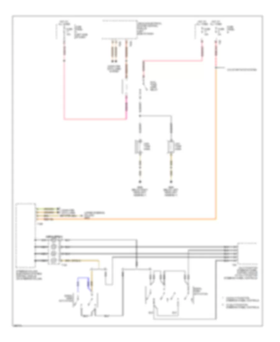 Horn Wiring Diagram, Late Production for Volkswagen Golf 2011