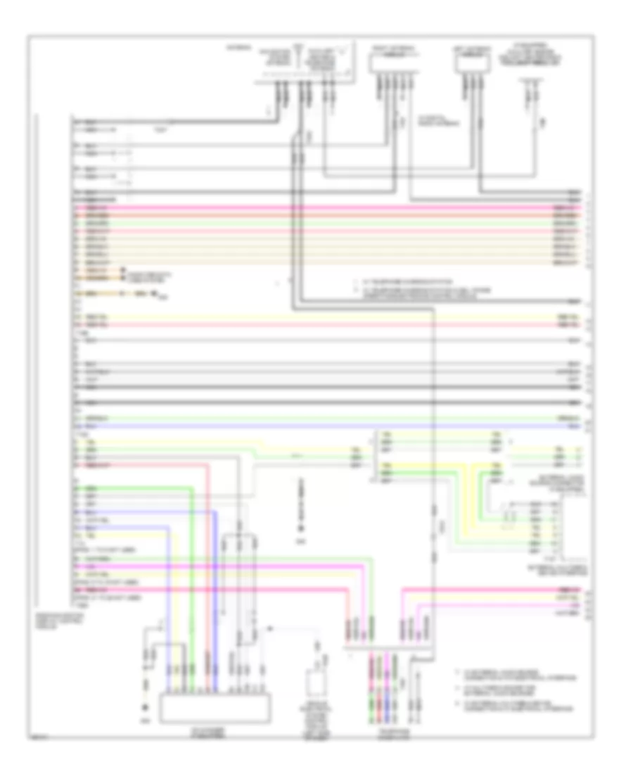 Navigation Wiring Diagram, without Amplifier (1 of 3) for Volkswagen Golf 2011