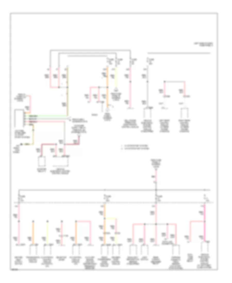 Power Distribution Wiring Diagram Early Production 3 of 6 for Volkswagen Golf 2011