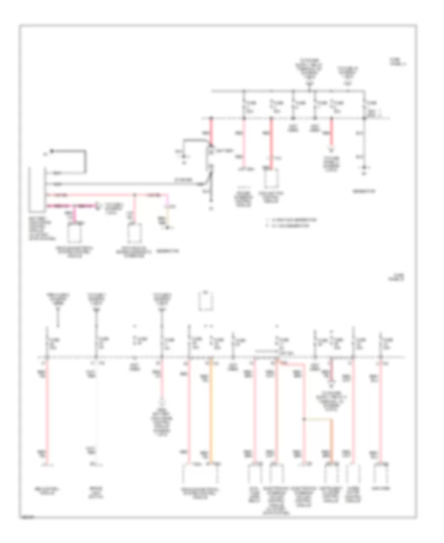 Power Distribution Wiring Diagram Late Production 1 of 6 for Volkswagen Golf 2011