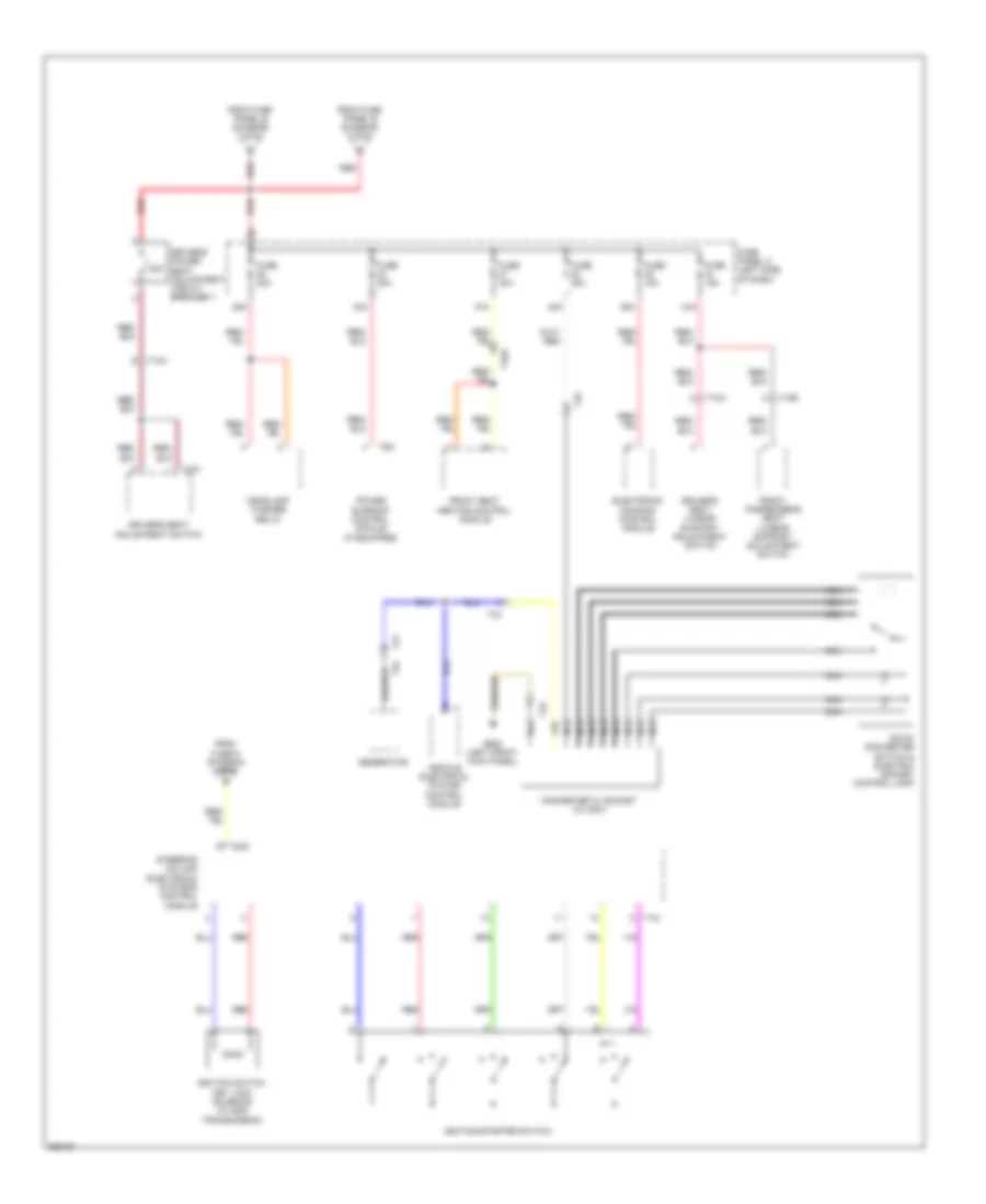 Power Distribution Wiring Diagram, Late Production (5 of 6) for Volkswagen Golf 2011