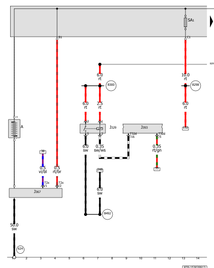 Wiring diagrams AUDI 
2.0l petrol engine , CNCD,CUHA,CUJA
