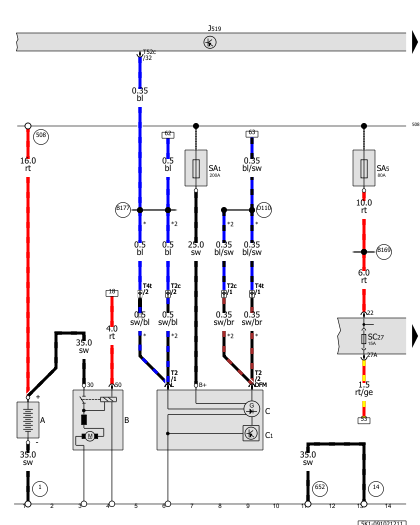 Wiring diagrams Volks Wagen
2.0l diesel engine , CBAA, CBAB, CBBB, CBDC